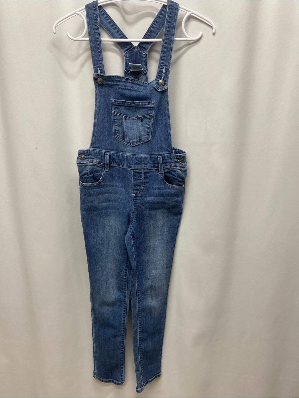 Overalls girls size 8 denim jean back to school adjustable